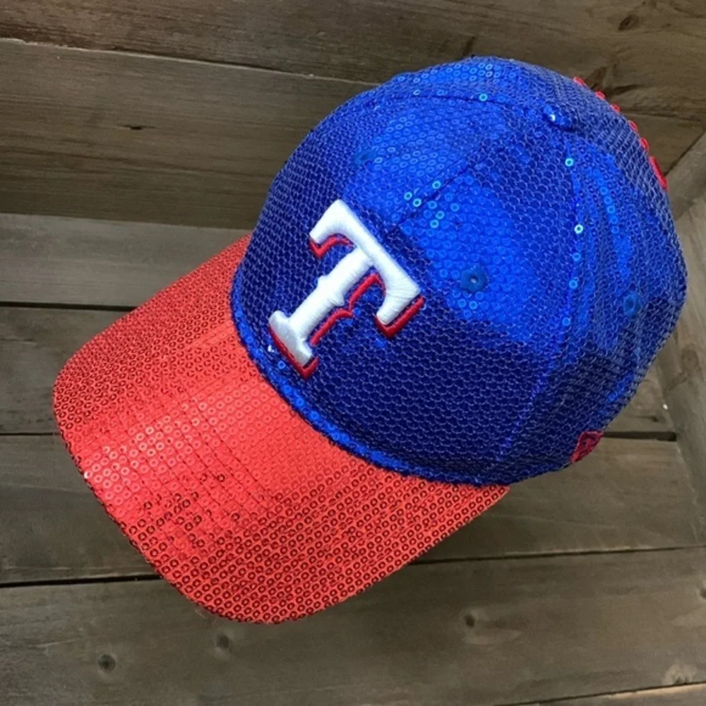 Texas Rangers Victoria’s Secret PINK Sequin Sequence Bling Sparkle Baseball Cap